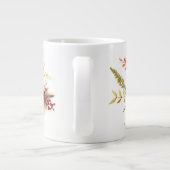 Rustieke Pinecones, Herfstbladeren & Winterbessen Grote Koffiekop (Achterkant)