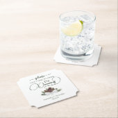 Rustieke pinecones nemen mijn Drink bruiloft niet Kartonnen Onderzetters (Insitu)