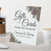 Rustieke Pinecones & takken Huwelijkscadeaus & Kaa Reclamebord Met Voetstuk (Insitu)