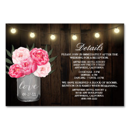 Rustieke Pioen Bruiloft Receptie Accommodatie Kaar Kaart