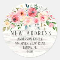Rustieke Pioenen Roos Bloemen retour adres label