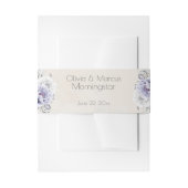 Rustieke pioenroos Floral Lila en Alabaster Uitnodigingen Wikkel (Voorkant Voorbeeld)