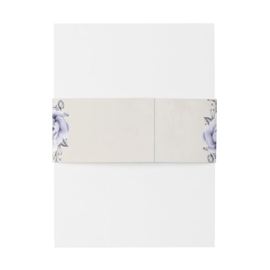 Rustieke pioenroos Floral Lila en Alabaster Uitnodigingen Wikkel (Achterkant Voorbeeld)