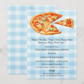 Rustieke Pizza Oefendiner voor de bruiloft Kaart (Voorkant / Achterkant)