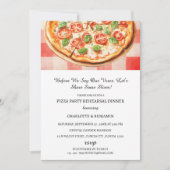 Rustieke Pizza Party Bruiloft repetitie diner Kaart (Voorkant)