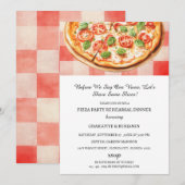 Rustieke Pizza Party Bruiloft repetitie diner Kaart (Voorkant / Achterkant)