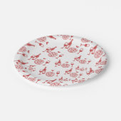 Rustieke Pizza & Wijn Bruidsdouche Papieren Bordje (Gekanteld)