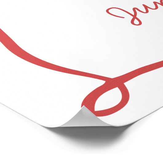 Rustieke Pizza & Wijn Bruidsfeestje Poster (Hoek)