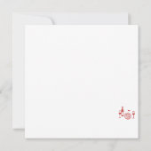 Rustieke Pizza & Wijn Bruiloftsuitnodiging Bedankkaart (Achterkant)