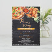 Rustieke Pizza & Wings Voor De Ringen Oefening Kaart (Staand voorkant)