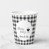 Rustieke Plaid Baby BBQ Baby shower Papieren beker (Voorkant)
