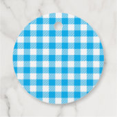 Rustieke Plaid Blue Gingham bruiloft dank u Bedankjes Labels (Achterkant)