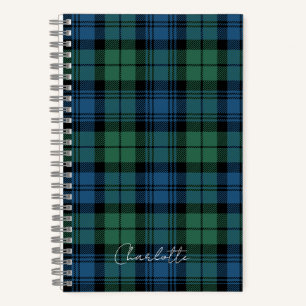 Rustieke Plaid Campbell Groen Blauw Tartan Notitieboek