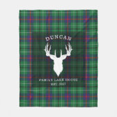 Rustieke Plaid Clan Duncan familie Lake House Tart Fleece Deken (Voorkant)