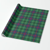 Rustieke Plaid Clan Duncan Groen Blauw Tartan Cadeaupapier (Uitgerold)