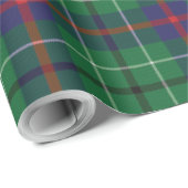 Rustieke Plaid Clan Duncan Groen Blauw Tartan Cadeaupapier (Rol Hoek)