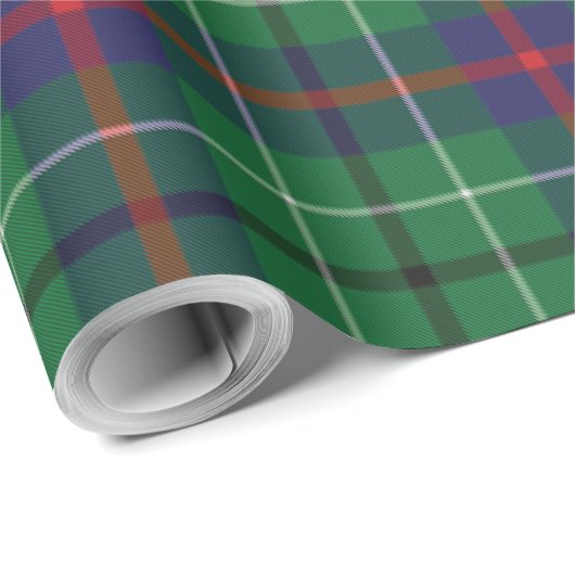 Rustieke Plaid Clan Duncan Groen Blauw Tartan Cadeaupapier (Rol Hoek)