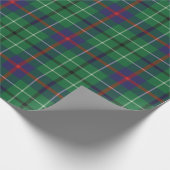 Rustieke Plaid Clan Duncan Groen Blauw Tartan Cadeaupapier (Hoek)