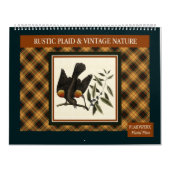 Rustieke Plaid en Natuur 2026 Kalender (Hoes)