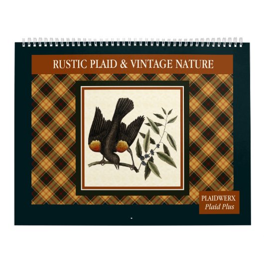 Rustieke Plaid en  Natuur 2026 Kalender (Hoes)