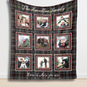 Rustieke Plaid Familie Fotocollage Deken