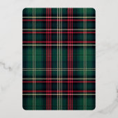 Rustieke Plaid Foto Vrolijk Kerstfeest Folie Feestdagenkaart (Achterkant)