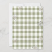 Rustieke Plaid Gengembreek Sneeuwvlok Baby Shower Kaart (Achterkant)