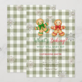 Rustieke Plaid Gengembreek Sneeuwvlok Baby Shower Kaart (Voorkant / Achterkant)