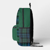 Rustieke Plaid Gepersonaliseerde Campbell Tartan Bedrukte Rugzak (Rechts)
