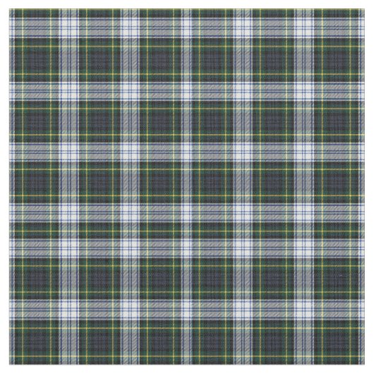 Rustieke Plaid Gordon White Green Check Tartan Stof (Close Up)
