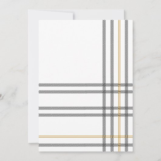 Rustieke Plaid Greenery Vakantiefoto Feestdagenkaart (Achterkant)