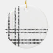 Rustieke Plaid Greenery Vakantiefoto Keramisch Ornament (Achterkant)