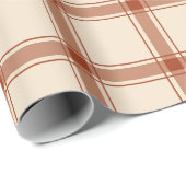 Rustieke Plaid Grid Naadloze Herfst Patroon Cadeaupapier (Rol Hoek)