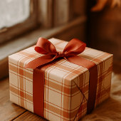 Rustieke Plaid Grid Naadloze Herfst Patroon Cadeaupapier