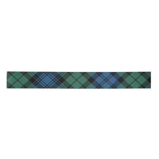 Rustieke Plaid Groene Blauwe Clan Campbell Tartan Satijnen Lint (Voorkant)