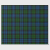 Rustieke Plaid Groene Campbell Militaire Tartan Cadeaupapier (Vlak)