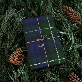 Rustieke Plaid Groene Campbell Militaire Tartan Cadeaupapier