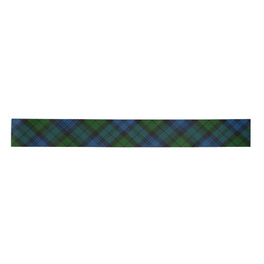 Rustieke Plaid Groene Campbell Militaire Tartan Satijnen Lint (Voorkant)