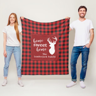 Rustieke Plaid Kerstvakantie Elegant Fleece Deken