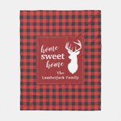 Rustieke Plaid Kerstvakantie Elegant Fleece Deken (Voorkant)