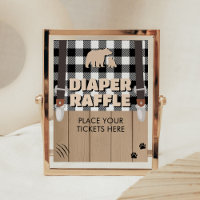 Rustieke Plaid Lumberjack Baby shower Luier Raffle