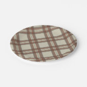 Rustieke Plaid Paper Borden Papieren Bordje (Gekanteld)