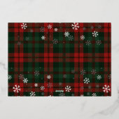 Rustieke Plaid Rode Vrachtwagen Kerstmis Partij Zi Folie Uitnodiging (Achterkant)