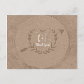 rustieke plak hout | Dank u Briefkaart (Voorkant)