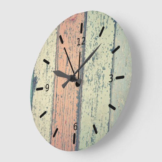 Rustieke plank muur kunst grote klok (Hoek)