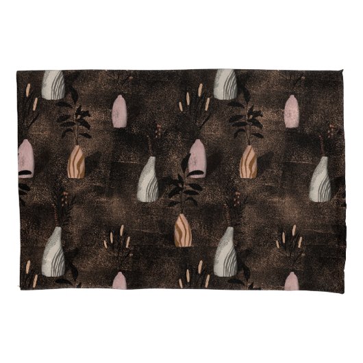 Rustieke planten kussen in herfst kleur harmonieën kussensloop (Voorkant-Links)