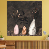 Rustieke planten - muurdecoratie in herfst kleur h canvas afdruk (Insitu (Woonkamer))