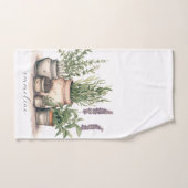 Rustieke Planten Natuur Waterverf gepersonaliseerd Bad Handdoek (Handdoek)
