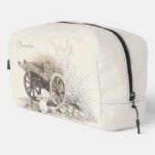 Rustieke Platteland Houten Winkelwagen Schets Toilettasje (Rechterhoek)