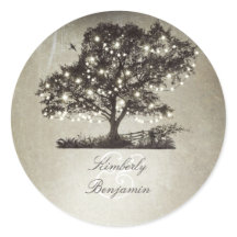 Rustieke Plattelandsboom en Lichten Bruiloft